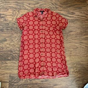 Patterned Shirt Dress